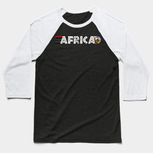 African Flag Colors Distressed Leopard Tortoise Baseball T-Shirt